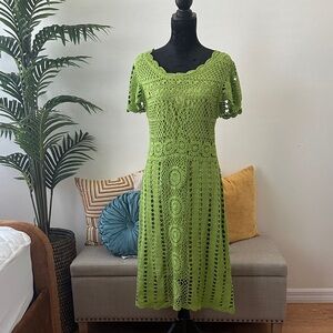 Spring/Summer Lime Green Crochet Dress